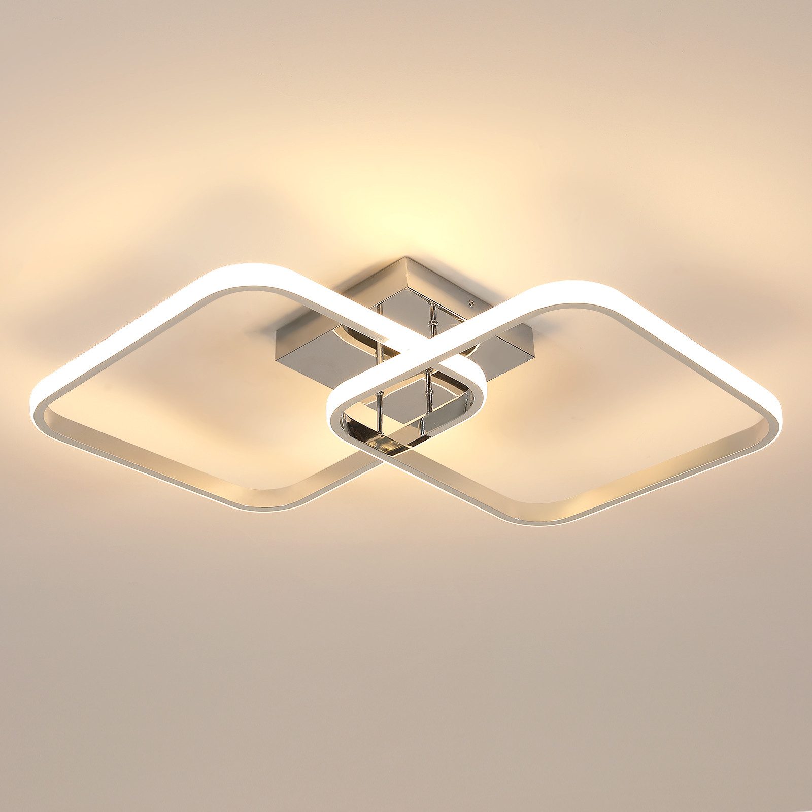Goeco Deckenleuchte LED Deckenlampe aus Aluminium im Quadratdesign – Verchr günstig online kaufen