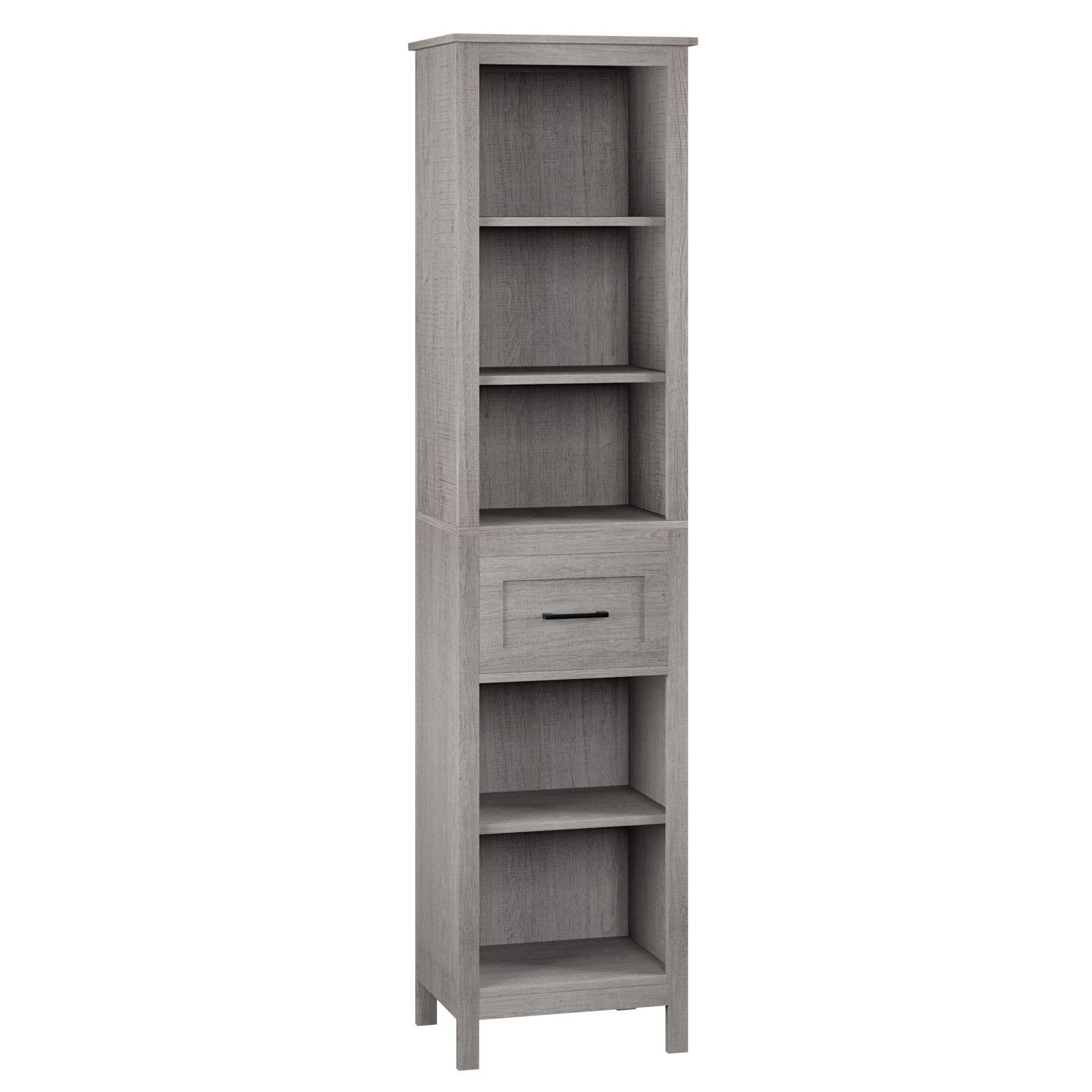 Homfa Hochschrank schmaler Badschrank, Badezimmerschrank, Badregal, 42x31x170cm, grau