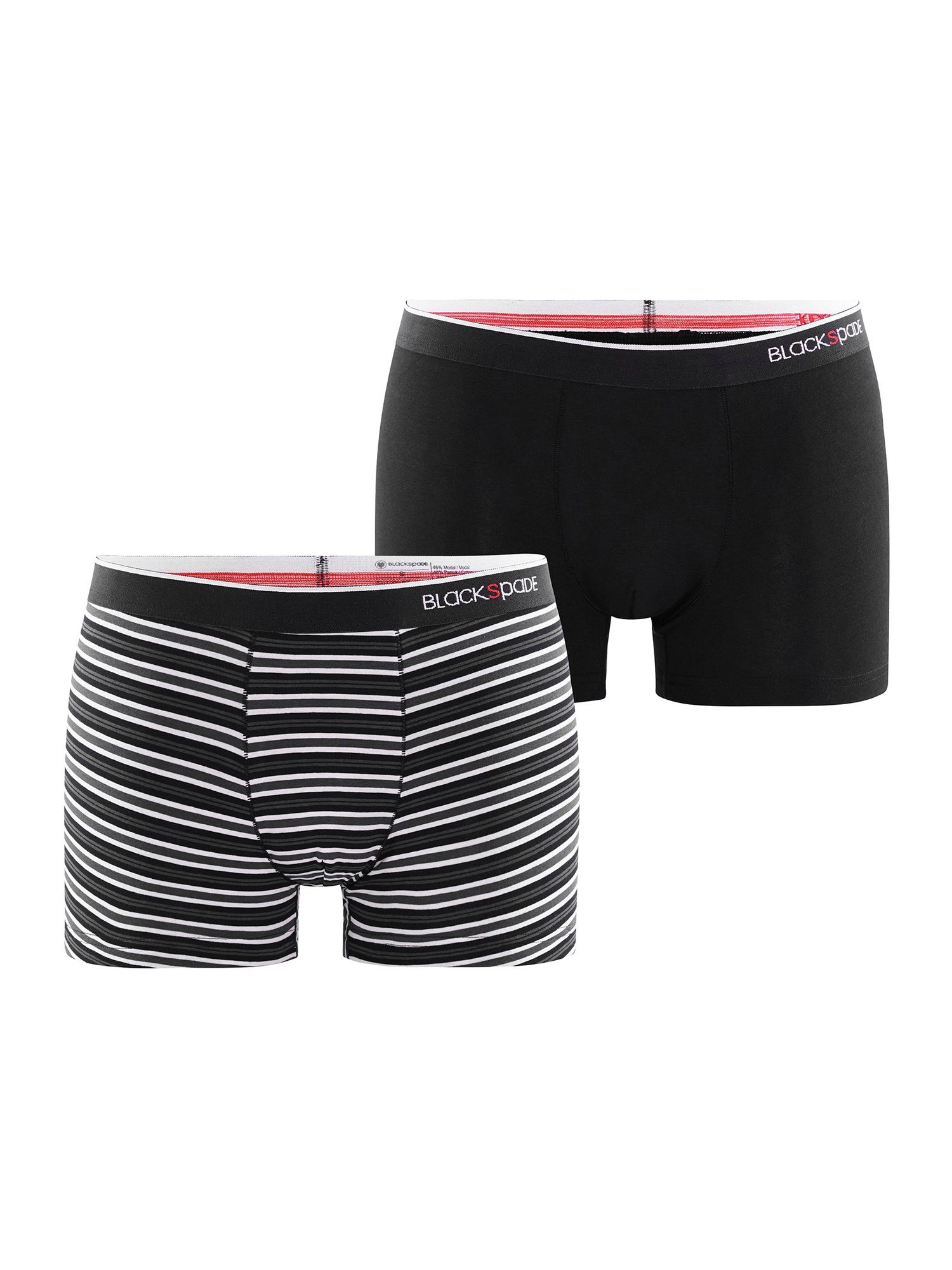 BlackSpade Retro Pants Stripes (2-St) schwarz Solid schwarz Stripes