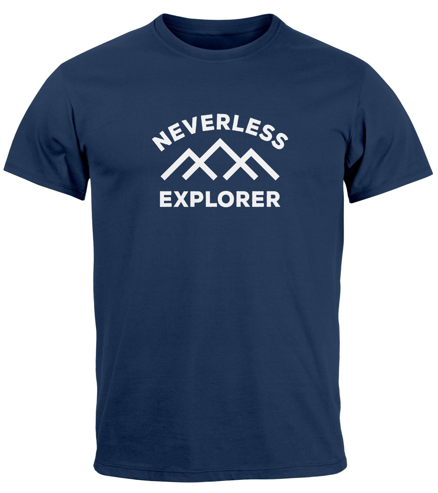 Neverless Print-Shirt Herren T-Shirt Aufdruck Outdoor günstig online kaufen