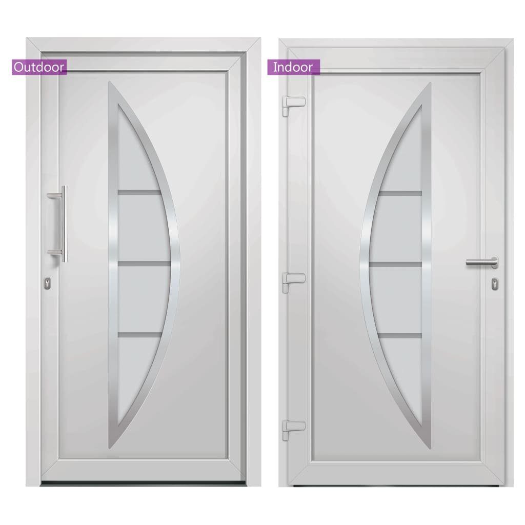 vidaXL Haustür Haustür Weiß 98x208 cm (1-St)