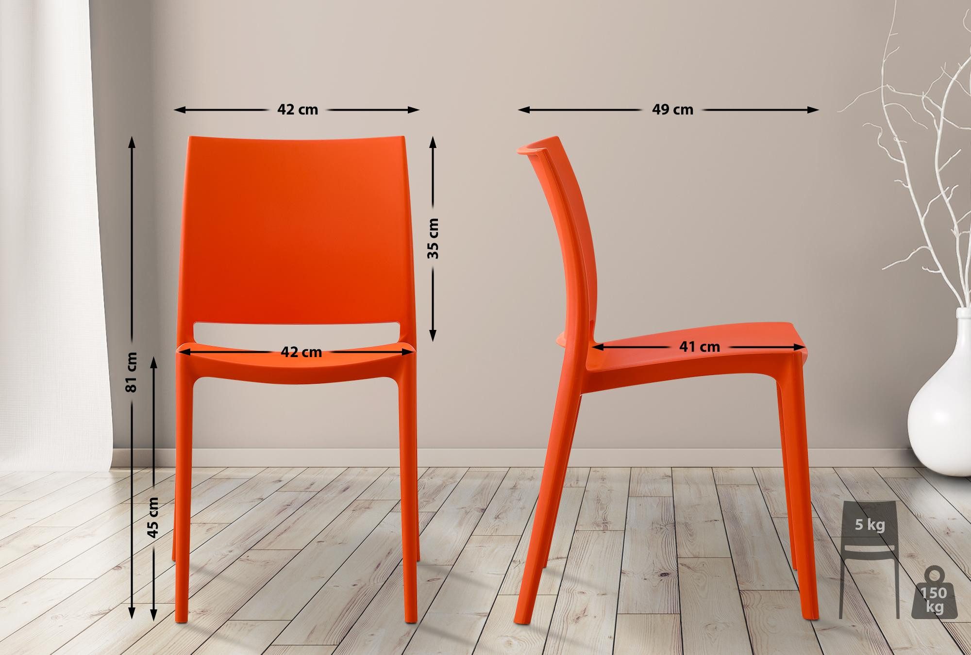CLP Gartenstuhl Meton (2er Set), Kunststoff, günstig online kaufen