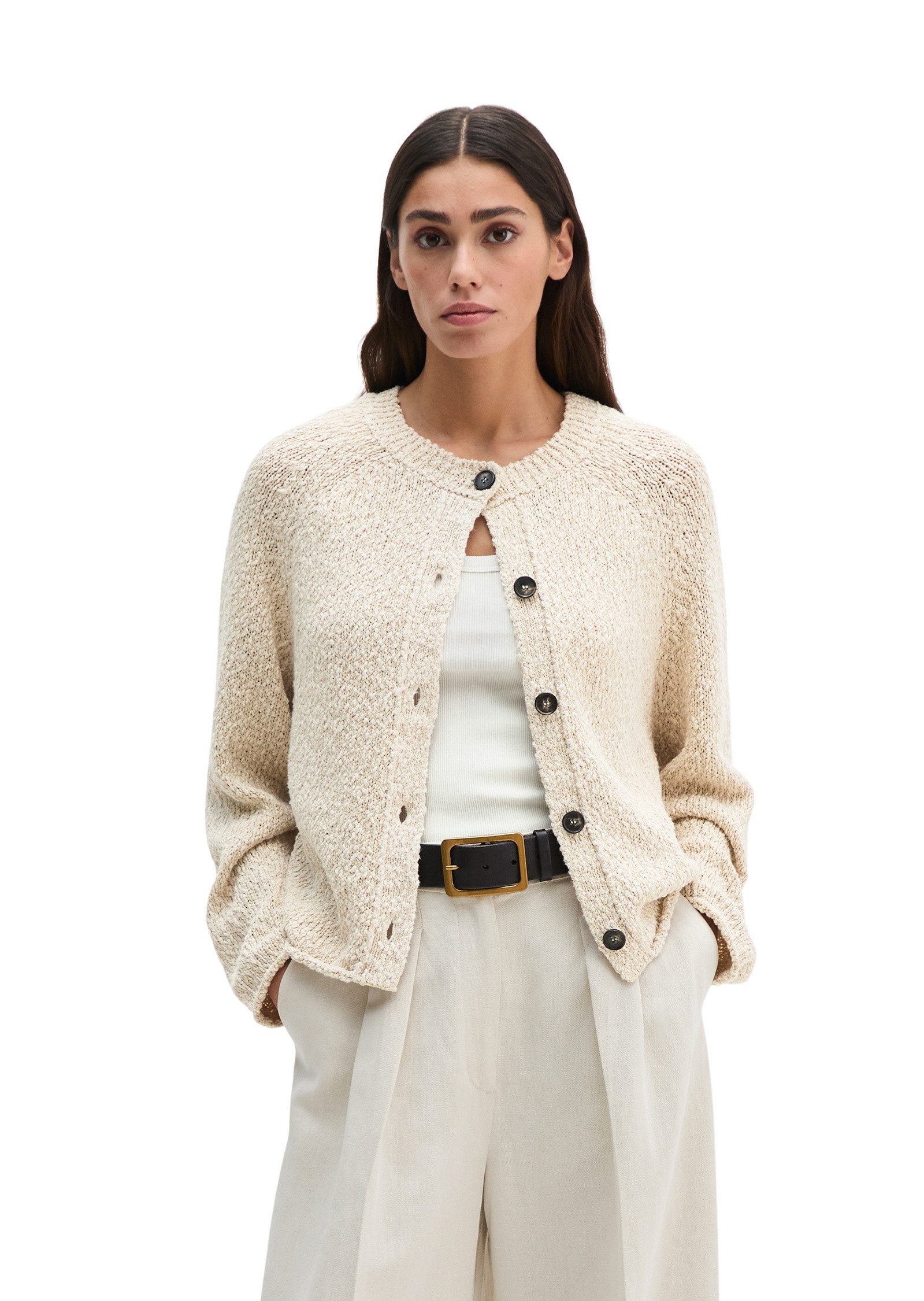 Marc O'Polo Cardigan aus Heavy Cotton Slub-Garn günstig online kaufen