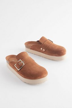 Next Forever Comfort® Dicke Veloursleder-Clogs Fußbett Clog (1-tlg)