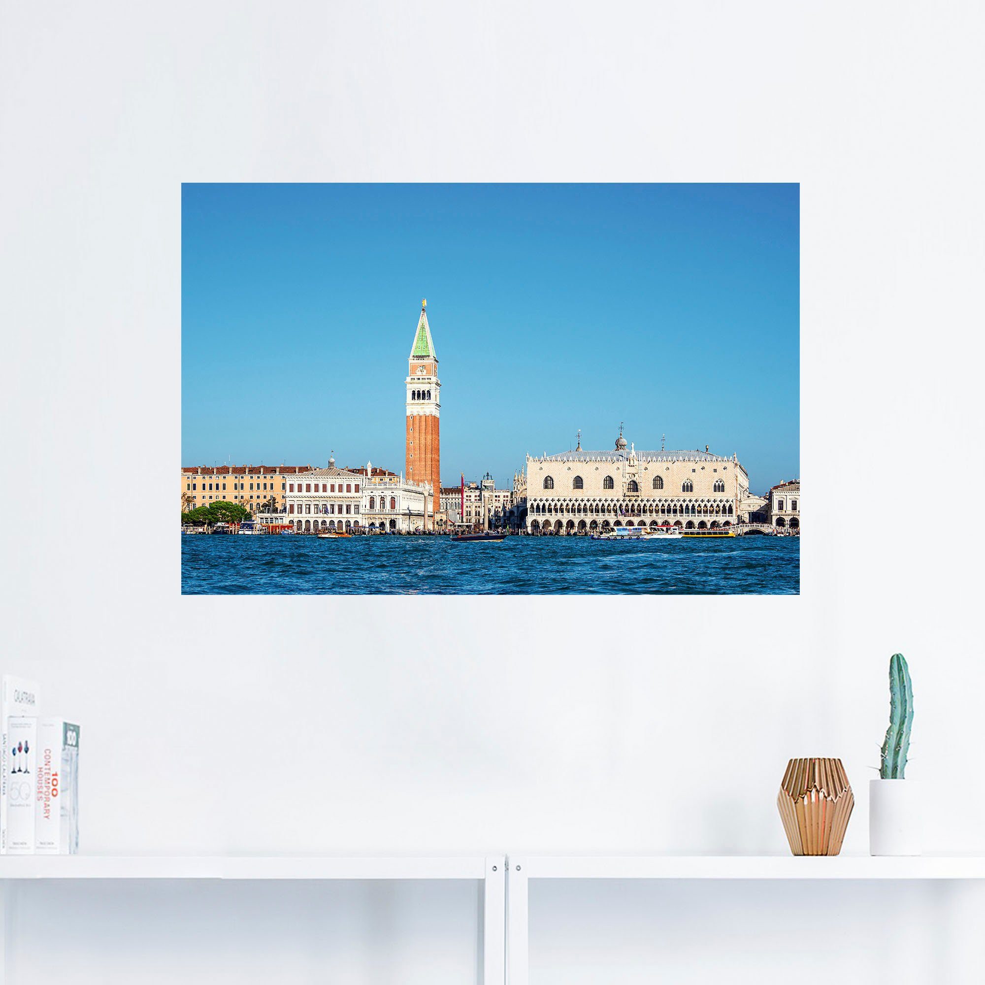 Artland Wandbild »Markusplatz mit Dogenpalast Venedig«, Venedig (1 Stück), in vielen Größen & Produktarten - Alubild / Outdoorbild für den Außenbereich, Leinwandbild, Poster, Wandaufkleber / Wandtattoo auch für Badezimmer geeignet-HomeTrends