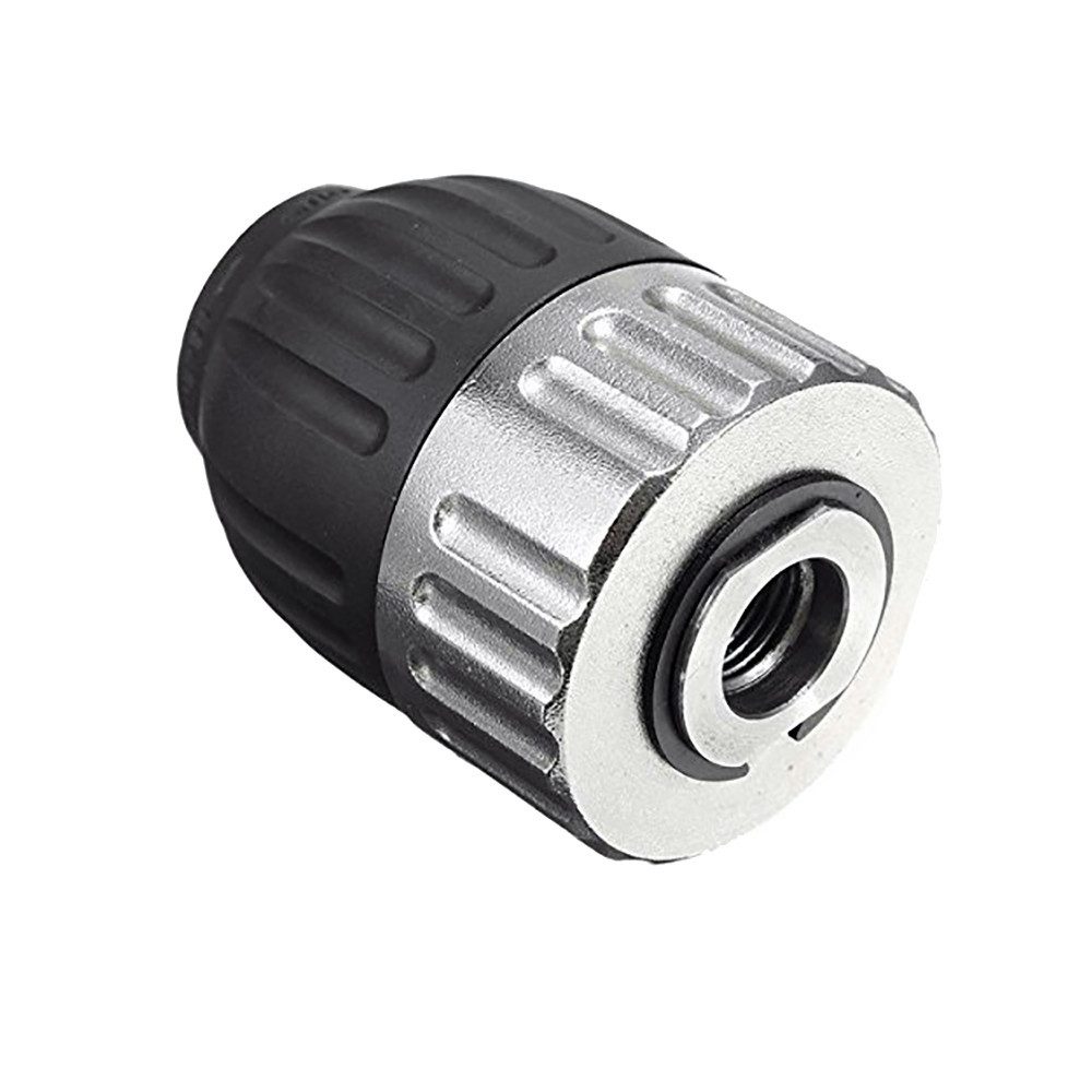 Trade-Shop Schnellspannbohrfutter passend für Ryobi, Black & Decker, AEG, Berner, Würth, Dewalt, Einhell, Spannweite bis 13.00 mm, Werkzeugaufnahme mit Metallhülse / Gewindeanschluss: 1/2" x 20 UNF