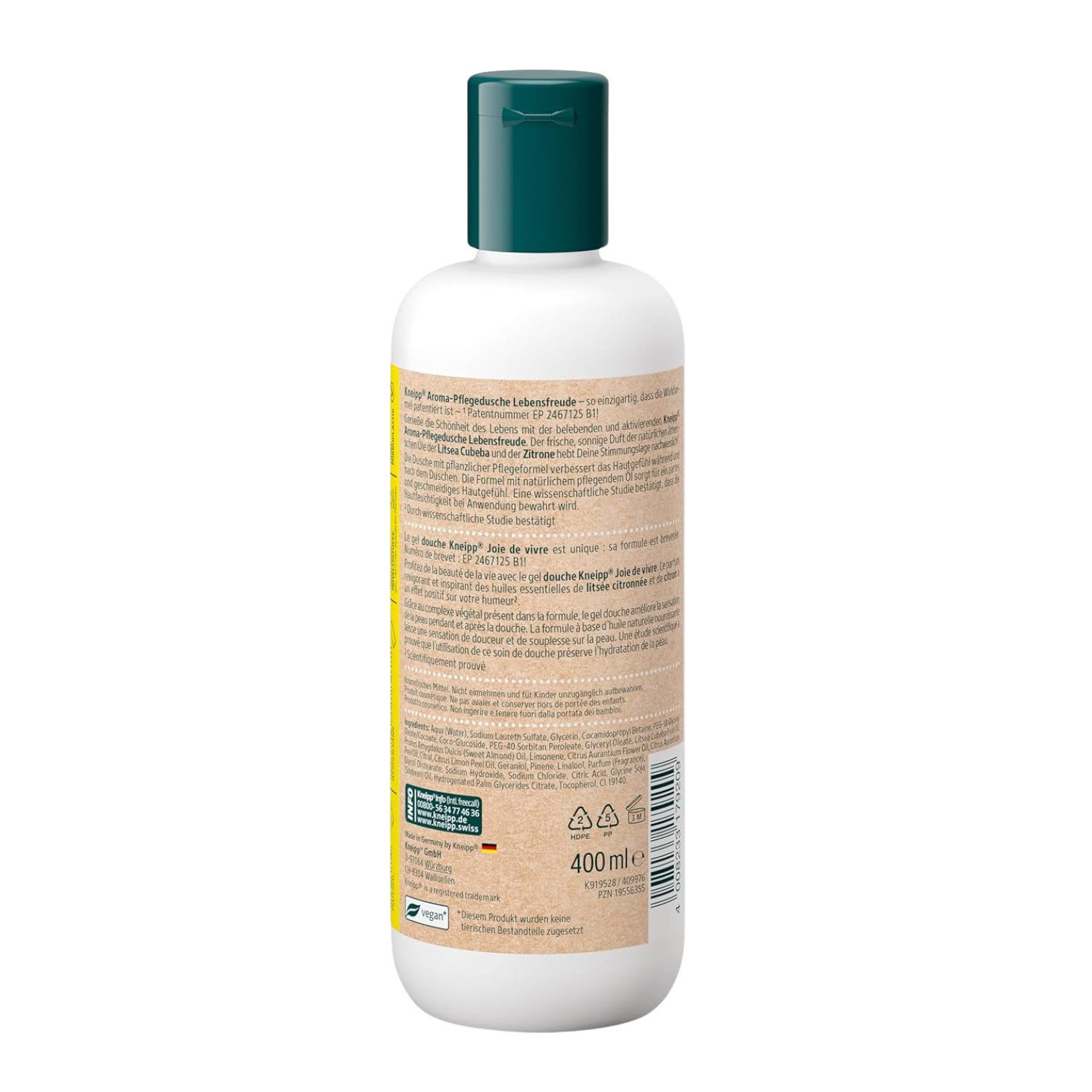 Kneipp Duschgel Kneipp XXL Duschgel 400ml Lebensfreude Zitrone und Litsea Cubeba