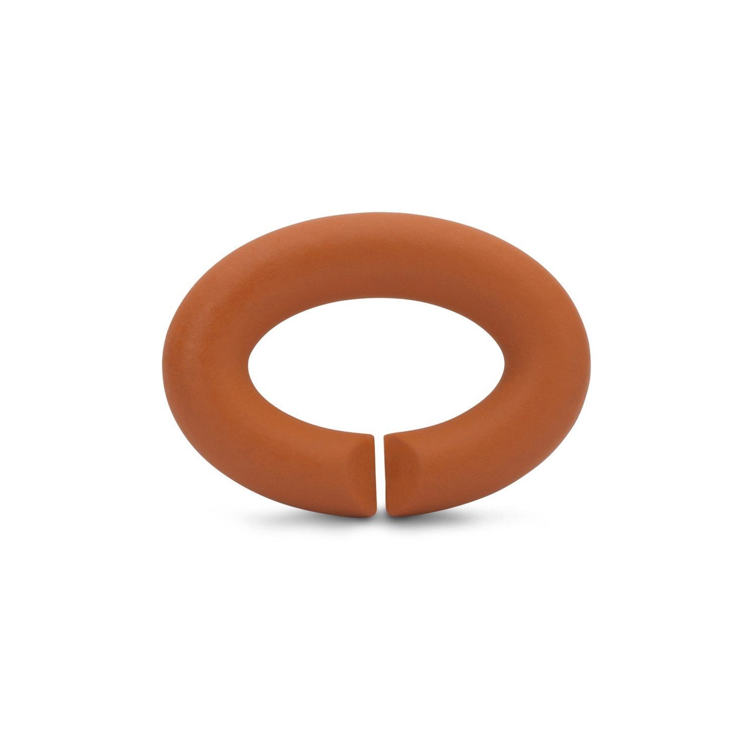 X Jewellery Bead Cognac, Rubber X, XRUBE-00020