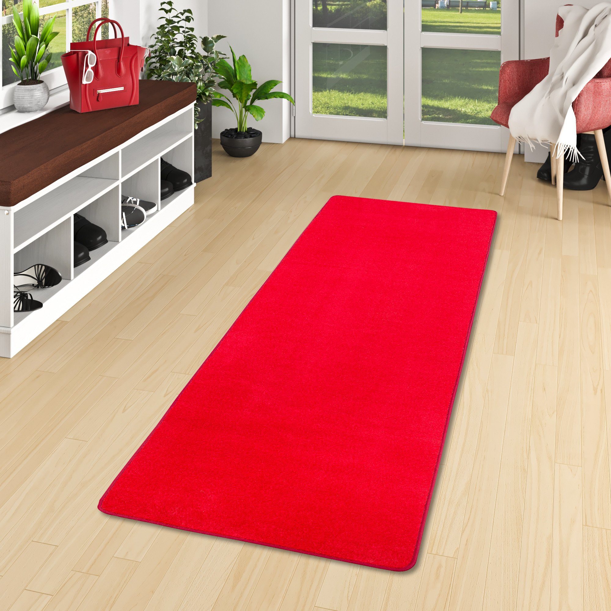 Snapstyle Veloursteppich Trend Velours Läufer Teppich Joy, Eckig, Höhe: 8.5 günstig online kaufen