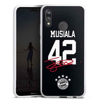DeinDesign Handyhülle »Jamal Musiala FC Bayern München Fanartikel Musiala 42«, Huawei P20 Lite Silikon Hülle Bumper Case Handy Schutzhülle