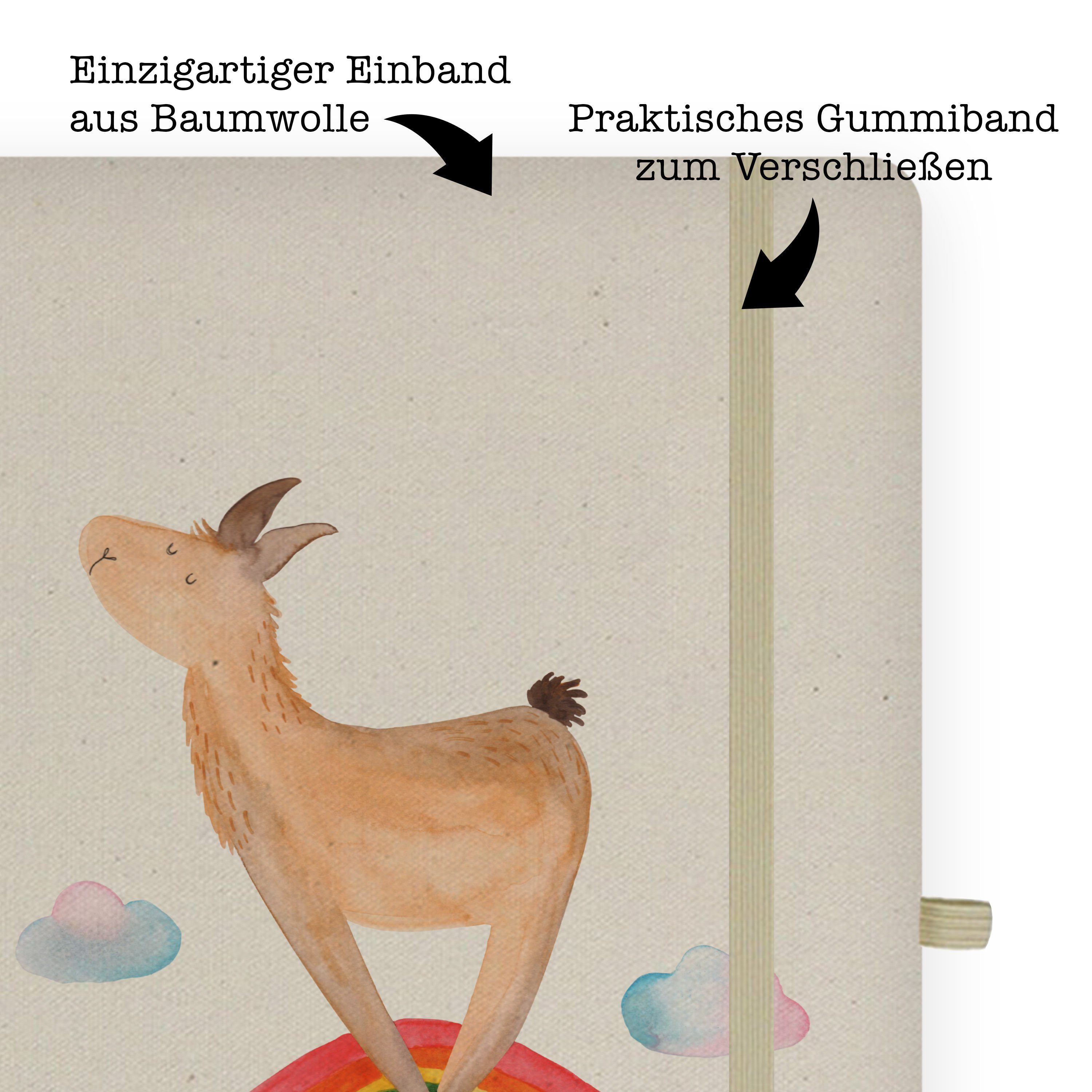 Regenbogen & Lama Not Mr. - Transparent Panda Mr. Notizbuch - Mrs. Mrs. Eintragebuch, Tagebuch, Panda Geschenk, &