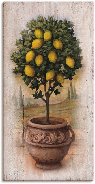 Artland Wandbild »Zitronenbaum mit Holzoptik«, Bäume (1 Stück)-Otto
