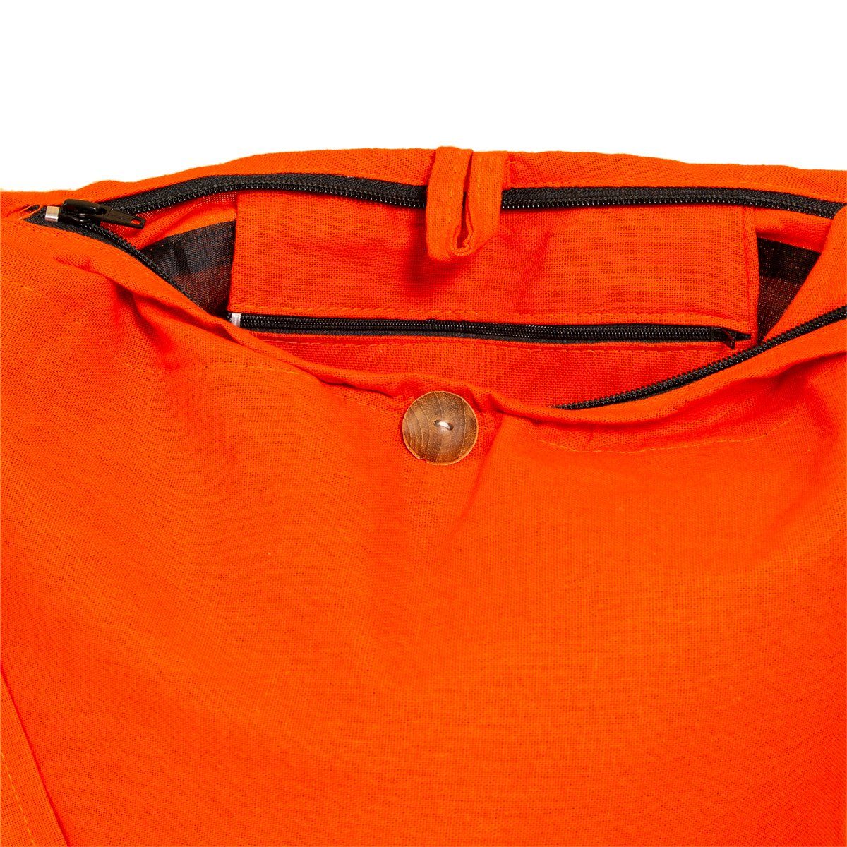 Handtasche 2 Schultertasche einfarbig Wickeltasche aus Größen, PANASIAM Umhängetasche Strandtasche Schulterbeutel Orange 100% als Beuteltasche oder Baumwolle in auch