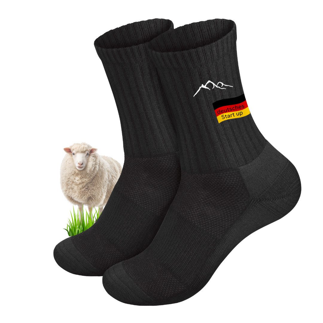 Gipfelgaudi Wandersocken Merino Socken, Unisex Socken, Gepolsterte Ferse, schnelltrocknend