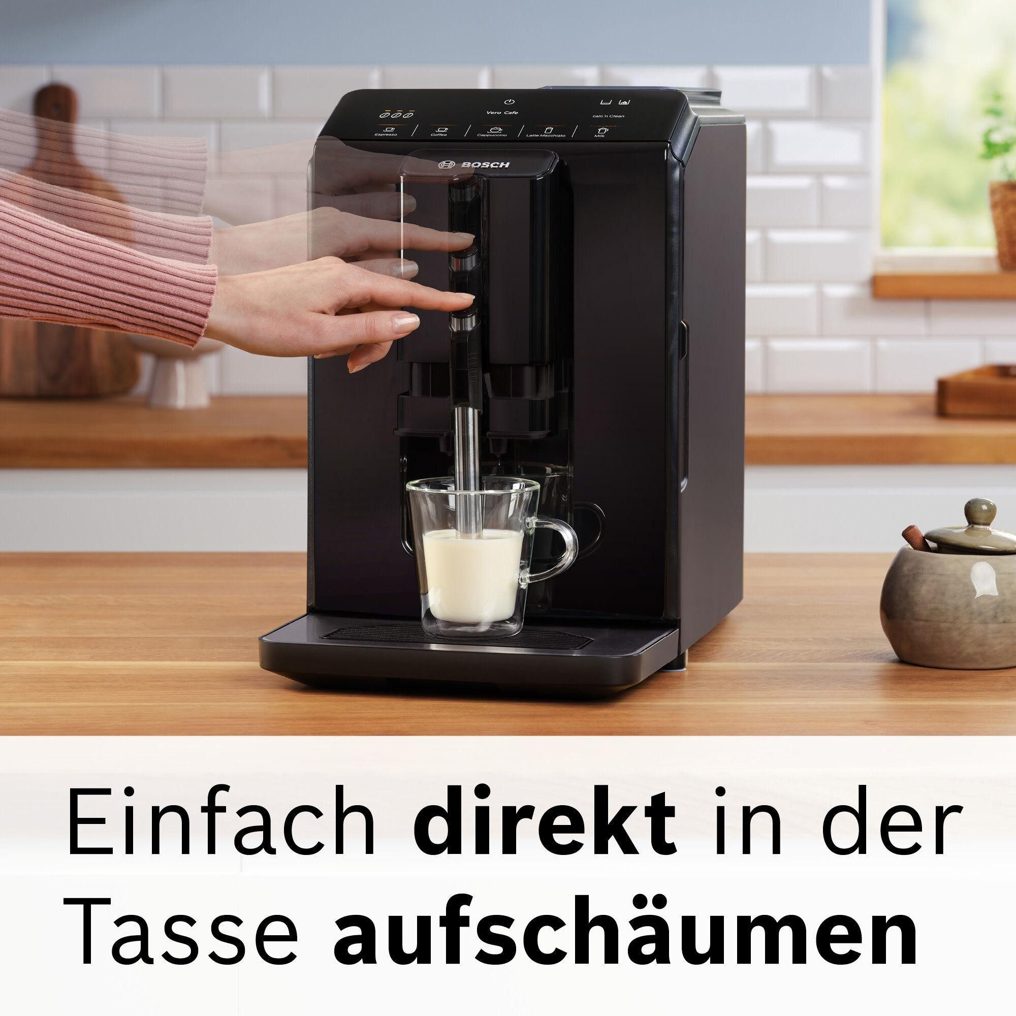 BOSCH Kaffeevollautomat Kaffeevollautomat mit MilkMagic Pro, Hauptmerkmale: One-Touch, MilkMagic Pro, Keramik-Mahlwerk, 15 bar