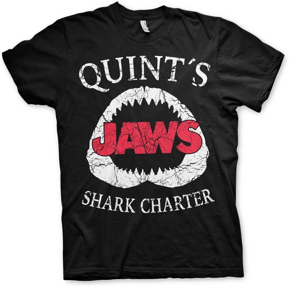 Jaws T-Shirt Quints Shark Charter Big Tall T-Shirt