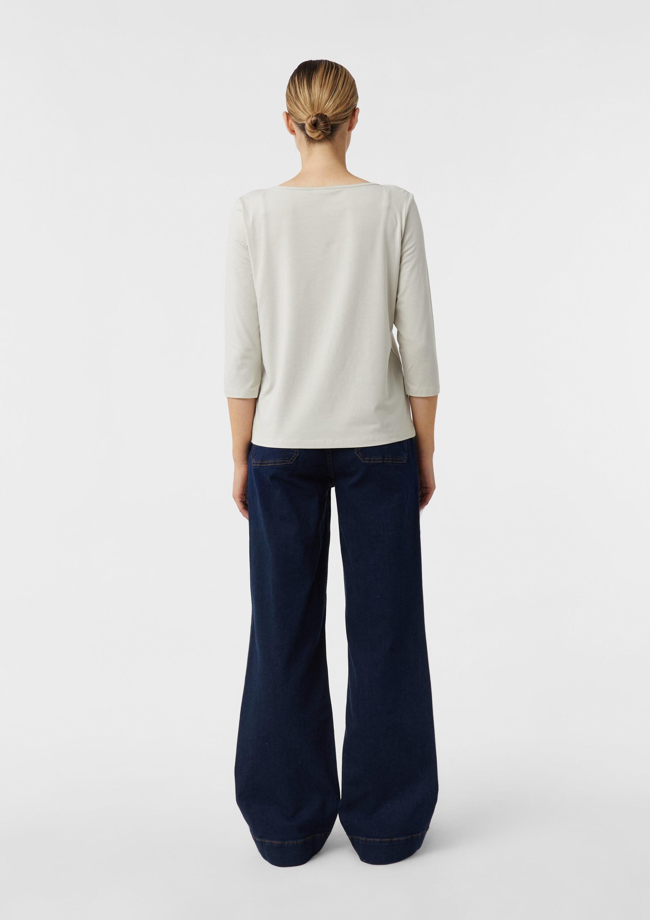 comma 3/4-Arm-Shirt T-Shirt T-Shirt mit Frontprint und 3/4-Arm