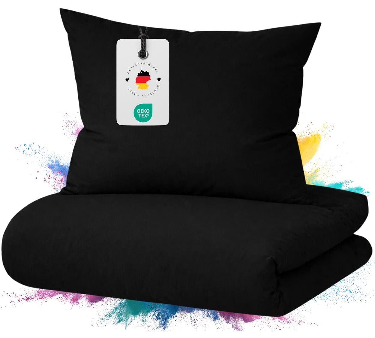 Carpe Sonno Bettwäsche Mako Satin 135 x 200 - 155 x 220 - 200 x 200 Bettwäsche 100% Baumwolle, Mako-Satin, 2 teilig, OEKO-TEX Makosatin …