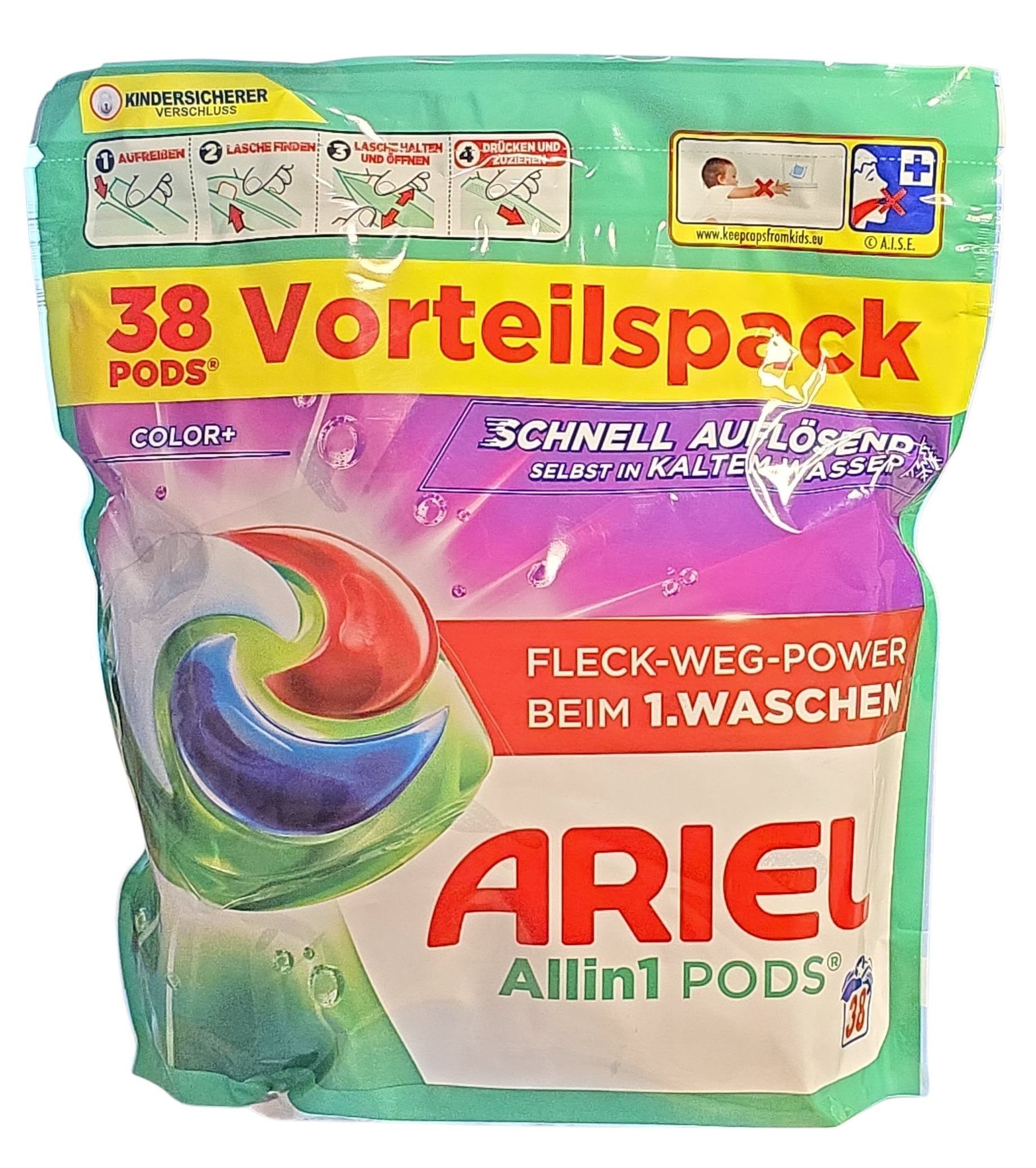 ARIEL Ariel Pods All in 1 Color 38 Stück Colorwaschmittel (38-St)