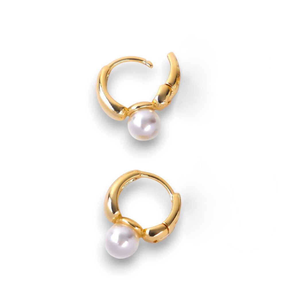 SHELAGO Perlenohrringe - Creolen mit Perlen, Ohrschmuck Perle, Schmuck Geschenk (inkl. Geschenkverpakung)