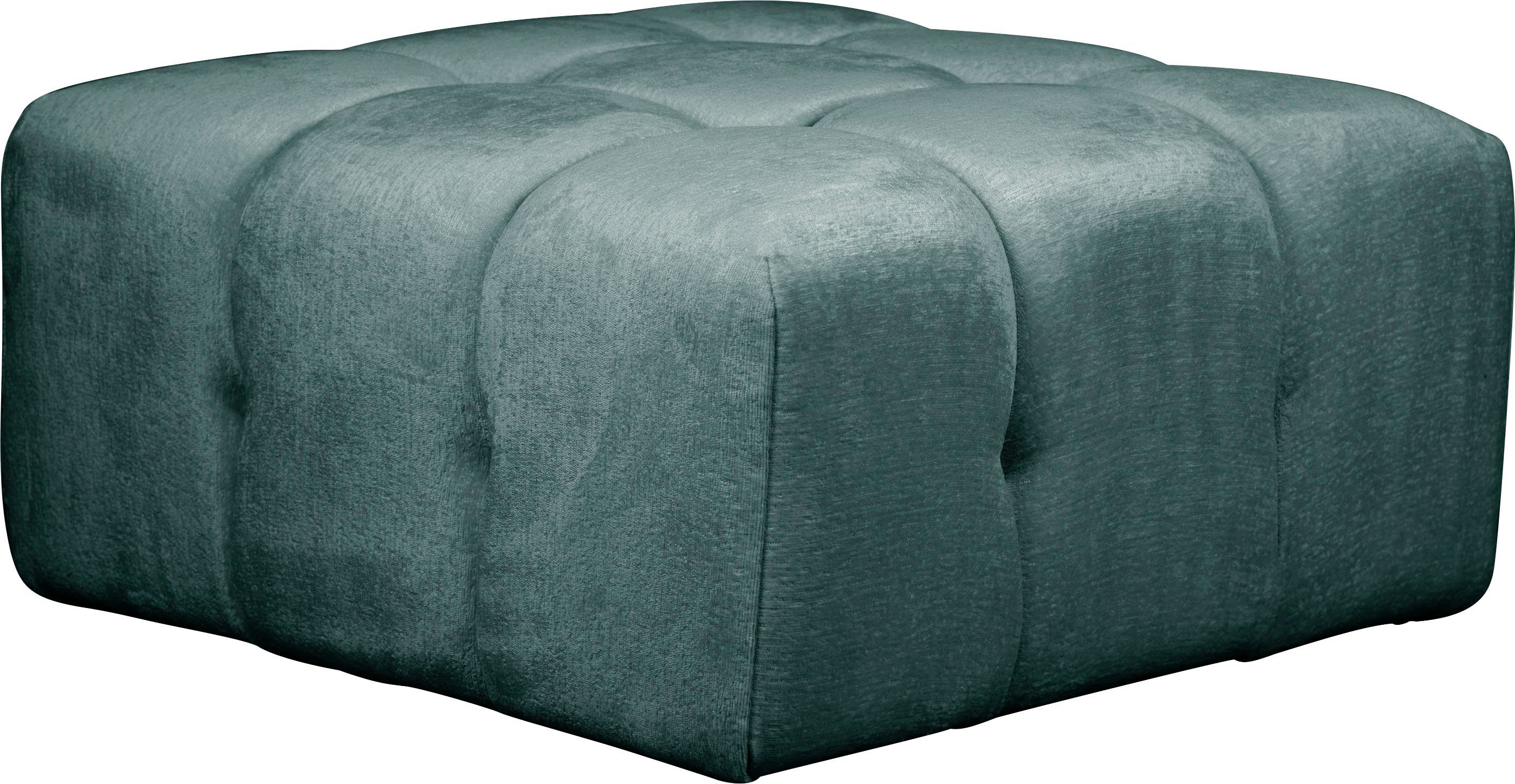 Home affaire Polsterhocker APERIRE Sitzhocker mit Steppung, Maße B/T/H: 76/76/41 cm, passend zur Serie, hoher Sitzkomfort und modernes Design
