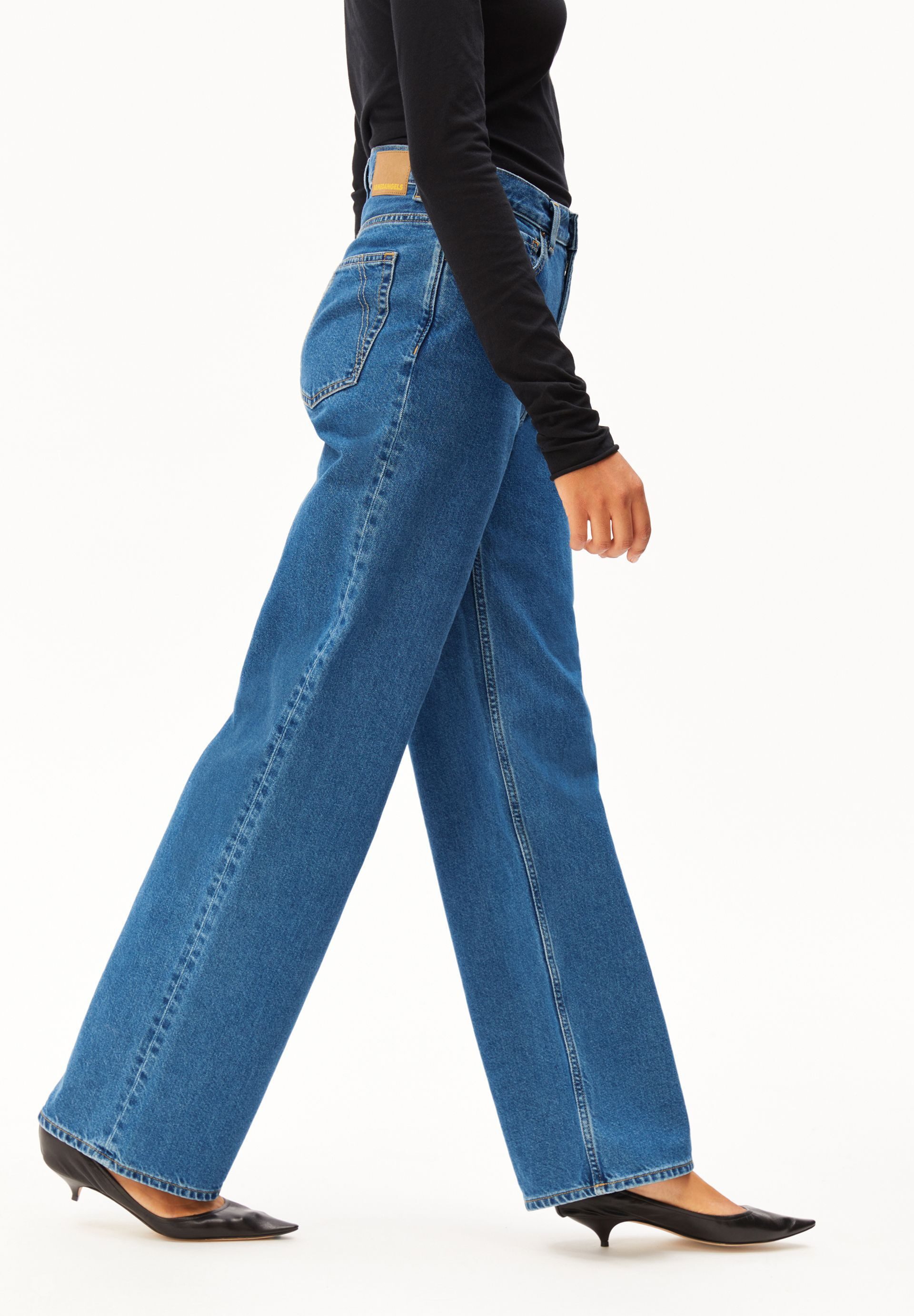 Armedangels Weite Jeans ENIJAA Wide Jeans recycelter Baumwolle (Non-Stretch, Regular Fit) High waist – Bild 5 von 5