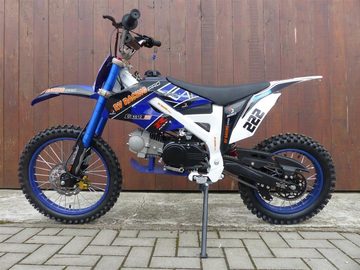 KXD Dirt-Bike 125ccm Dirtbike Pitbike Cross 4Takt 17/14 Zoll Blau Enduro Motorrad
