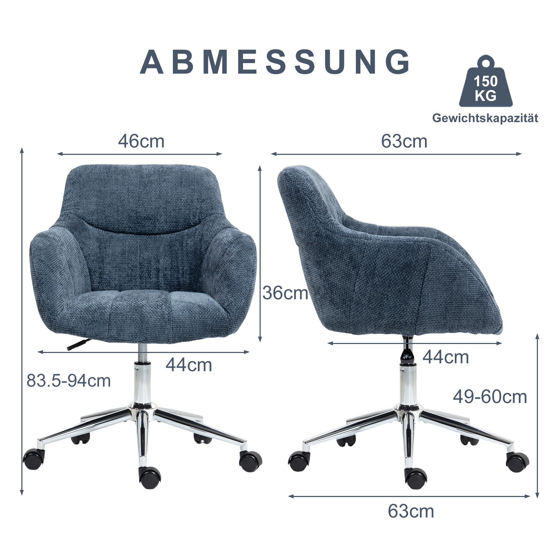 BRTHORY Bürostuhl 360 ° Drehstuhl Homeoffice günstig online kaufen
