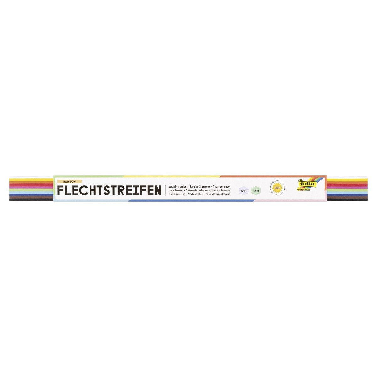 Folia Max Bringmann KG Trennstreifen folia Flechtstreifen mehrfarbig 2x50cm 200 Stück