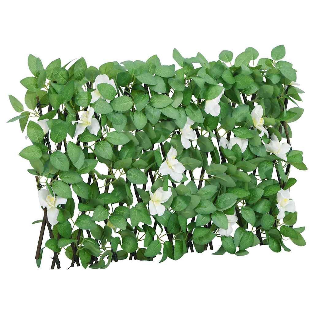 vidaXL Gartenzaun Rankgitter mit Künstlichem Efeu 5 Stk. Erweiterbar 180x30 cm, (5-St)