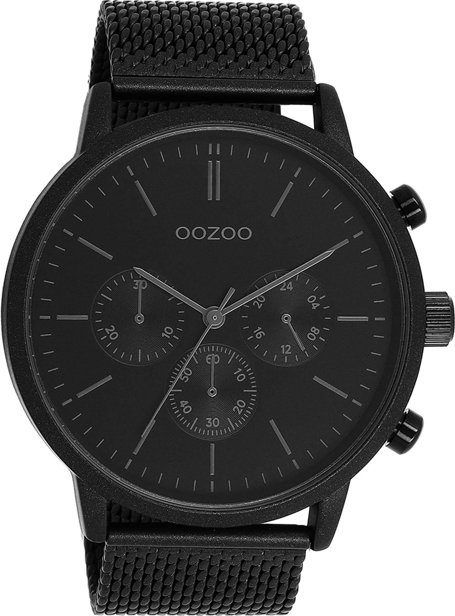 Armbanduhr extra Metallarmband, Fashion-Style (ca. Oozoo groß Herrenuhr OOZOO 50mm) rund, Analog, Timepieces Herren Quarzuhr
