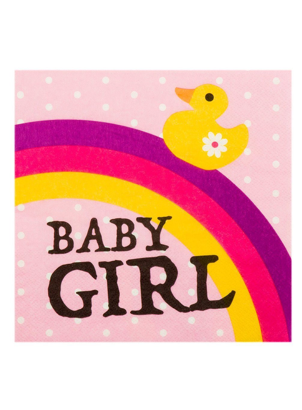 Girl Baby oder Geburt, Einweggeschirr-Set Papier, Partygeschirr für Pullerparty! Boland Servietten, Babygeburtstag 12