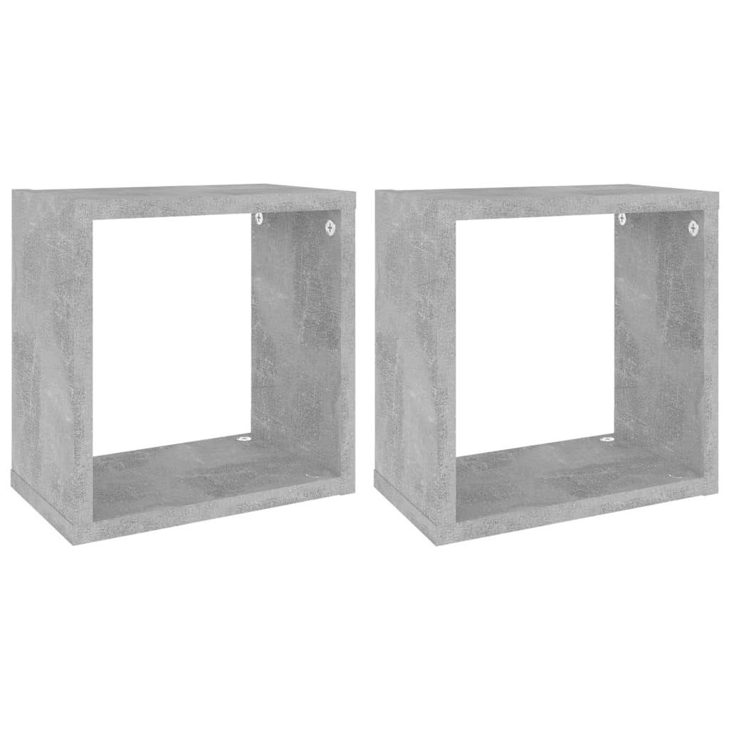 furnicato Стелажі-куби Würfelregale 2 Stk. Betongrau 26x15x26 cm, 1-tlg.