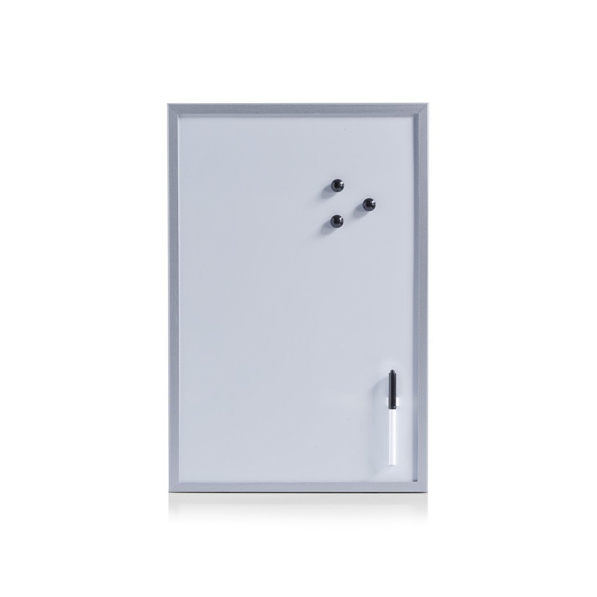 Zeller Present Magnet -/Schreibtafel, alugrau, MDF/magnetisches Feinblech, grau, 40 x 60 cm