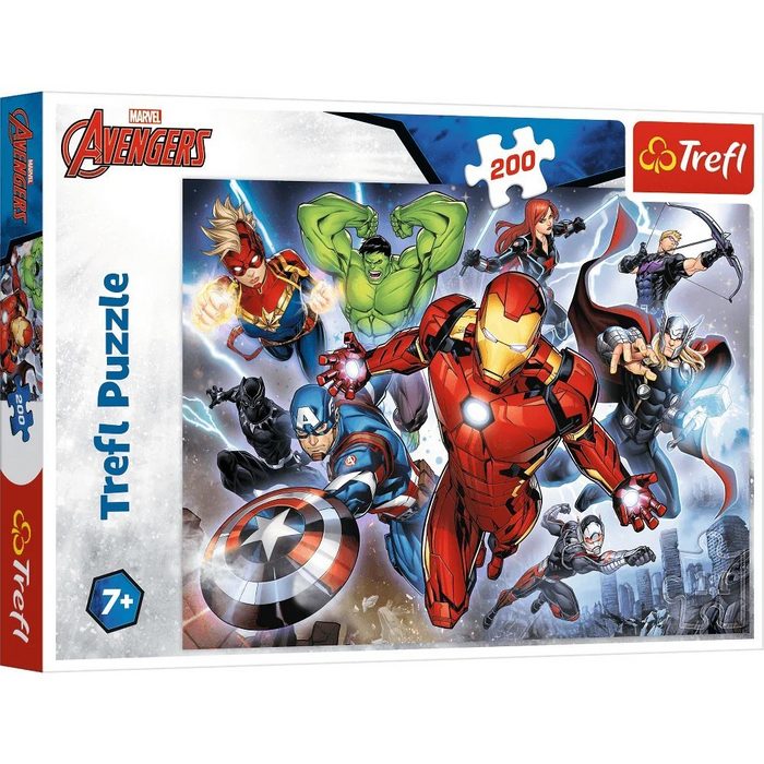 Trefl Puzzle Trefl 13260 Marvel Avengers 200 Teile Puzzle 200 Puzzleteile Made in Europe