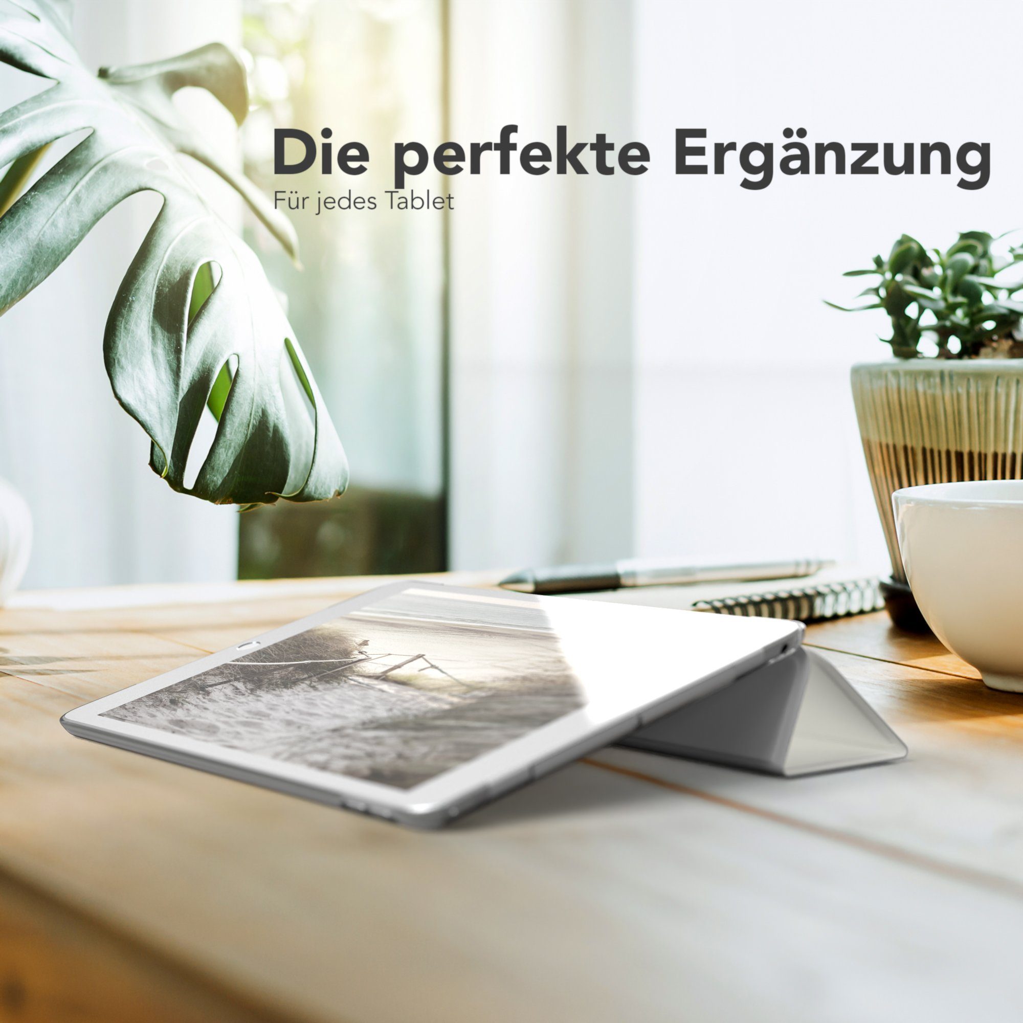 EAZY CASE Tablet-Hülle Smart Case für iPad 10,2" 7. / 8. / 9. Generation 10,2 Zoll, Schutzhülle mit Sleep Wake Up Funktion Smartcase verstellbar Etui Weiß – Bild 2 von 5