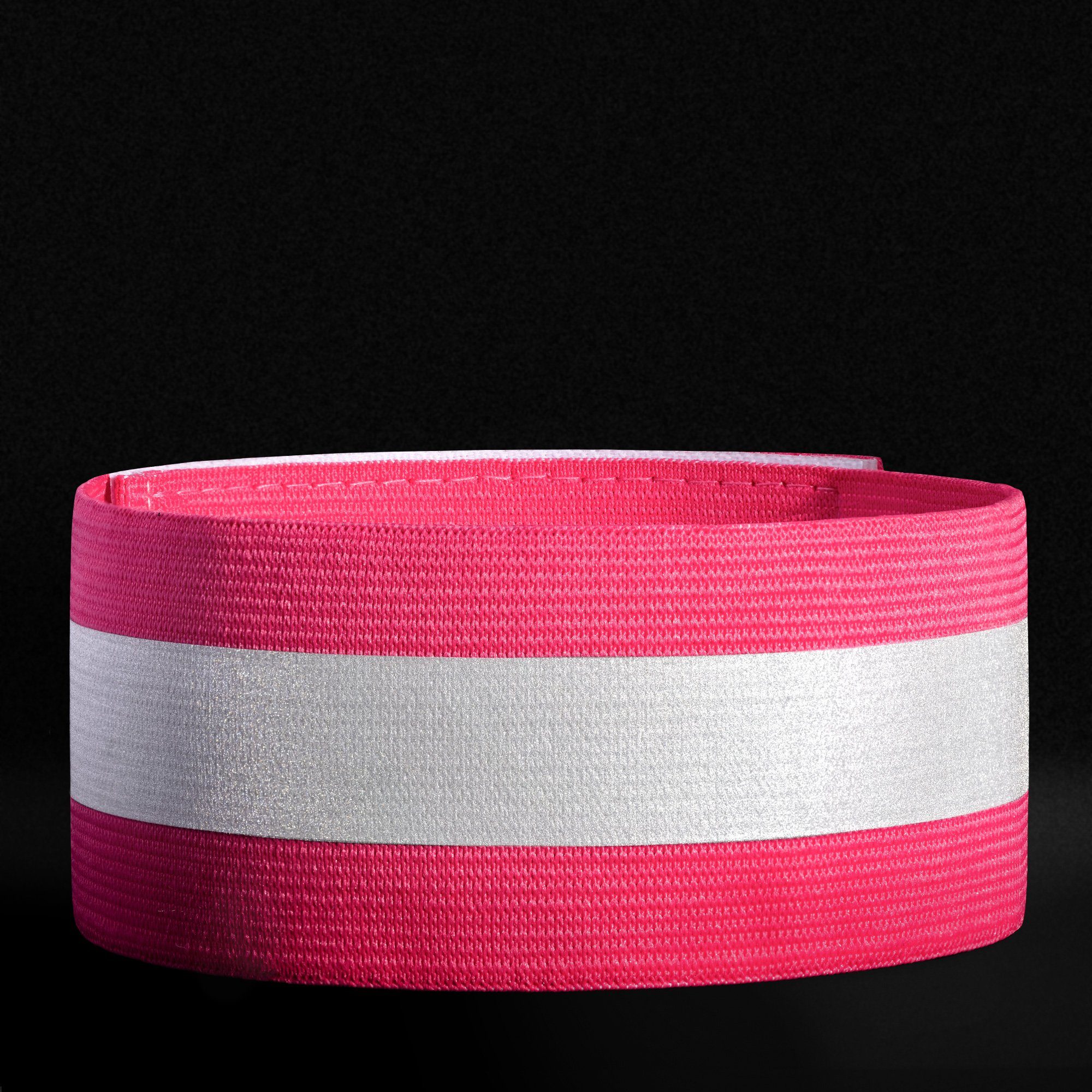 Reflektorband elastisch 2x 4x kwmobile Reflektor 6x lang - Schutzweste Armband Rosa kurz