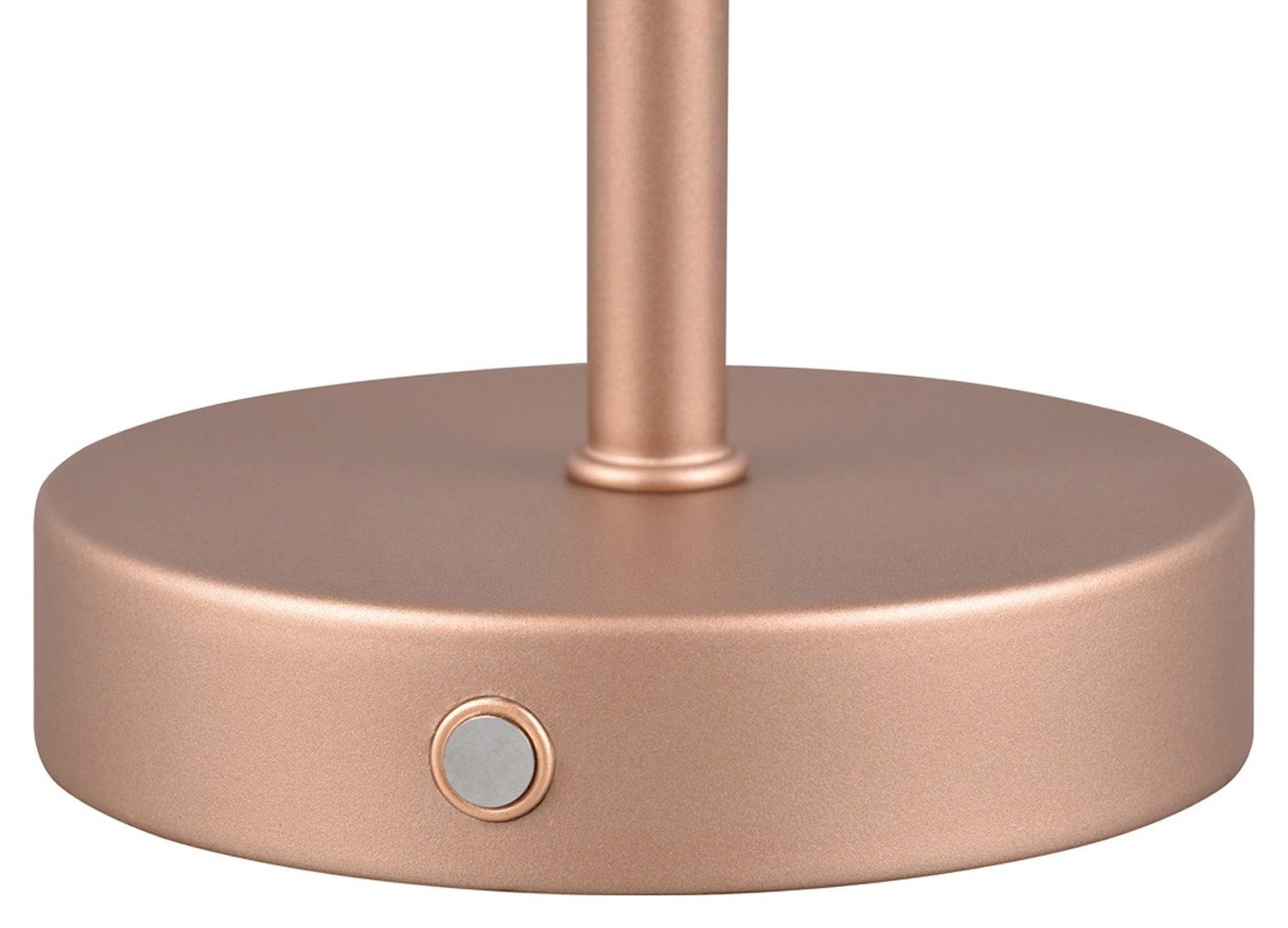 Reality Leuchten LED Tischleuchte JEFF, 1-flammig, H 30 cm, Braun, Kunststoff, Akkubetrieben, Dimmfunktion, USB-Port, LED fest integriert, Warmweiß, 4-stufiger Touchsensor
