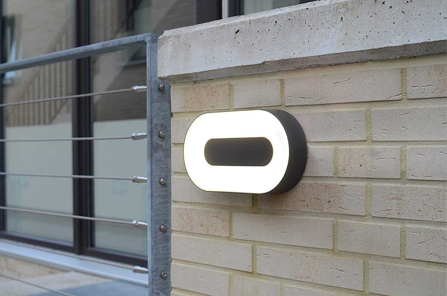 ECO-LIGHT Außen-Wandleuchte 3491LSIEco-Light Wandleuchte "UBLO" oval 10W 570lm