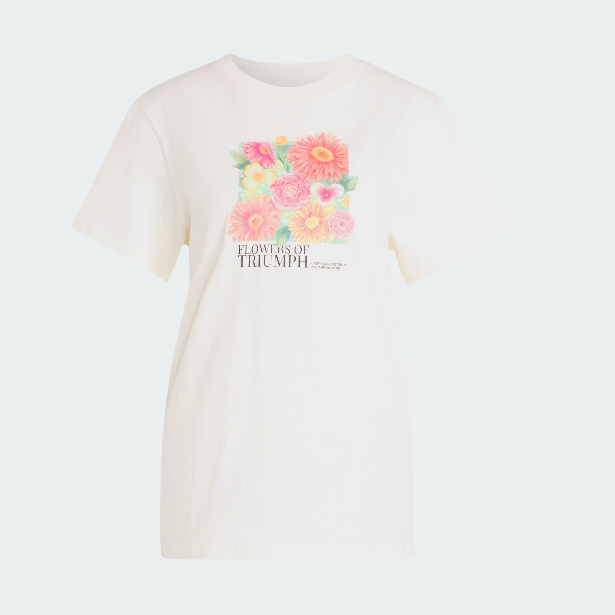adidas Sportswear T-Shirt LOCKER GESCHNITTENES FLORAL GRAFIK T-SHIRT 2 (1-tlg)