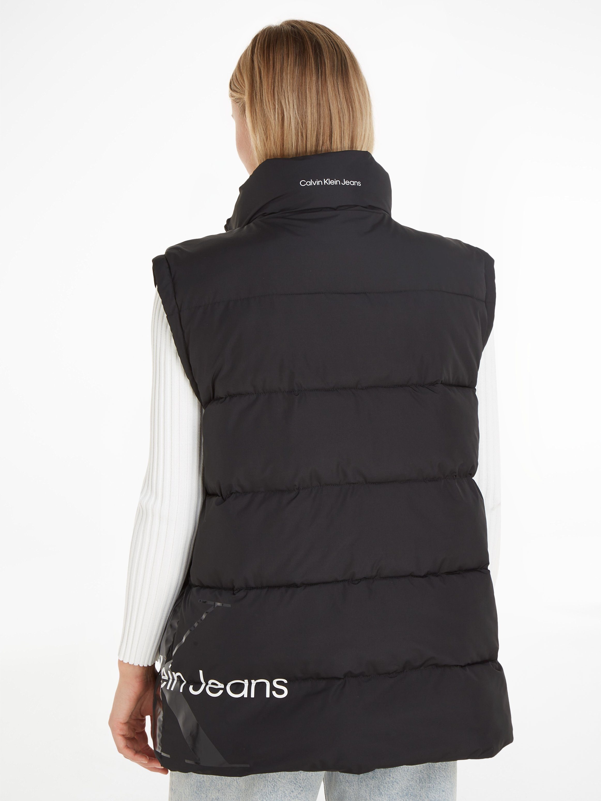 Jeans Steppweste LONG Klein Calvin CK UP VEST BLOWN