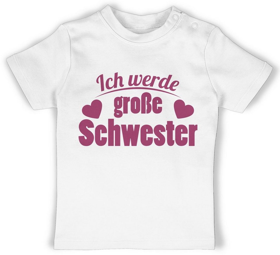 Shirtracer T-Shirt Ich werde große Schwester Große Schwester, Unsere Baby  Shirts sind ein Must-Have für Mädchen und Jungen
