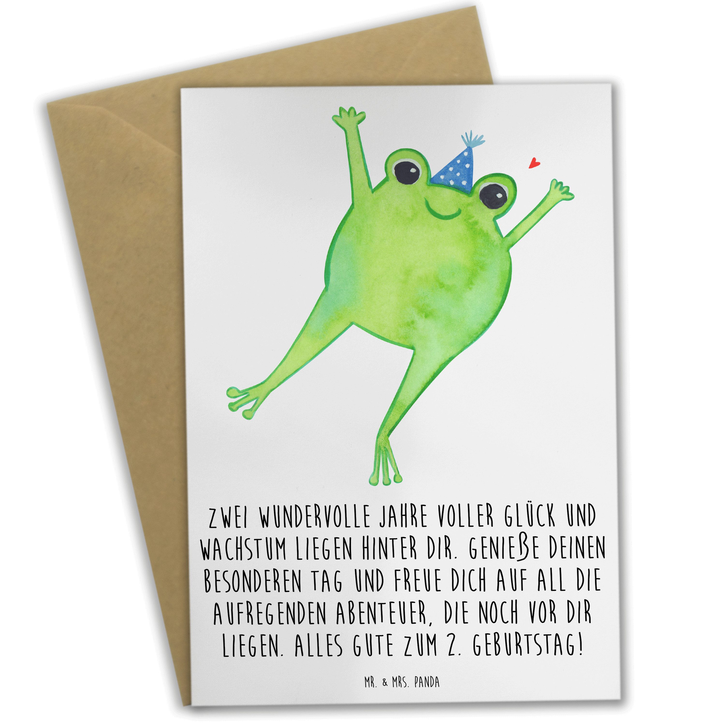 Grußkarte 2. Geburtstag - Weiß - Geschenk, Abenteuer für Kinder, Glückwunschkar