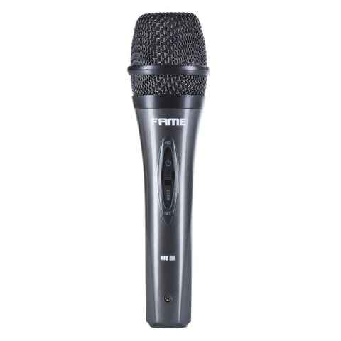Fame Audio Mikrofon (MS 25 Dynamisches Gesangsmikrofon, Inklusive Case und Kabel, Handmikrofon mit Ein/Aus-Schalter, Frequenzbereich 80Hz - 12kHz, Solide Verarbeitung, Ideal für Sprach- und Gesangsanwendungen, Inklusive Mikrofontasche und Klinke/XLR-Kabel), Dynamisches Gesangsmikrofon, Handmikrofon mit Ein/Aus-Schalter