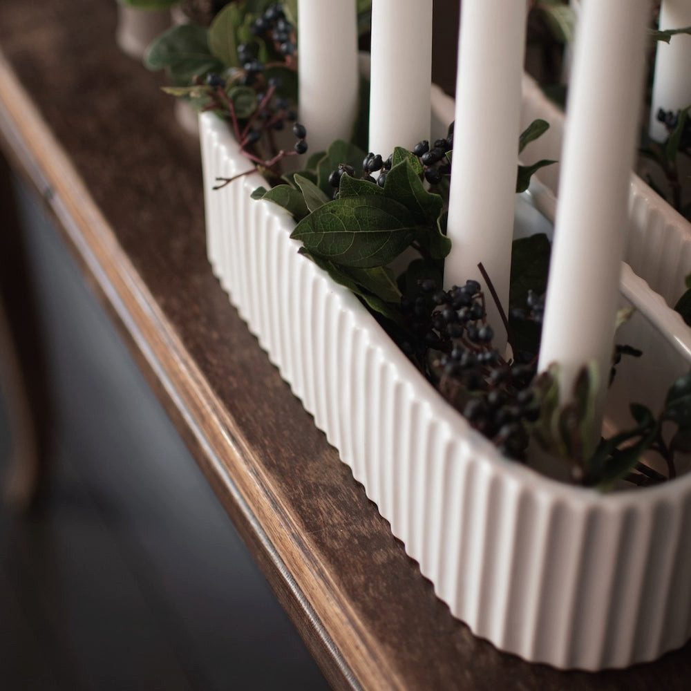 dbkd Kerzenhalter Adventskerzenhalter Stripe in weiß günstig online kaufen