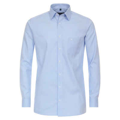 CASAMODA Langarmhemd Große Größen Langarmhemd bügelfrei hellblau-weiß kariert CasaModa