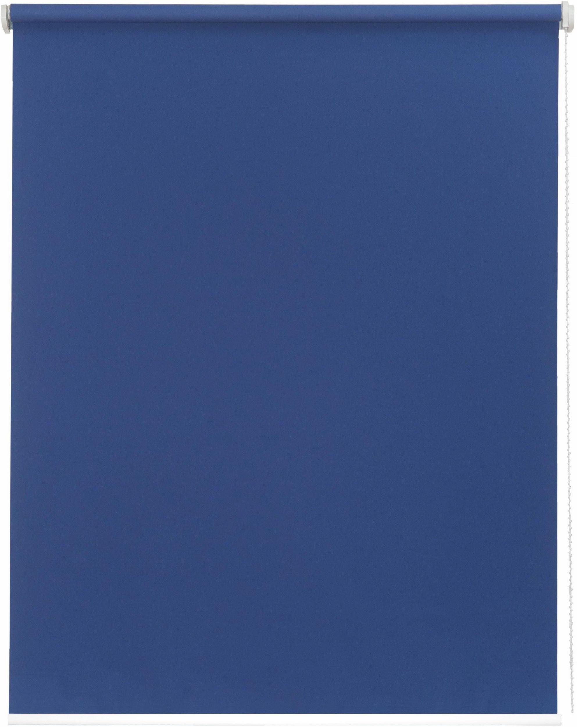 jeansblau freihängend, in Style sunlines, uni, Germany verschraubt, size Seitenzugrollo One Lichtschutz, Made
