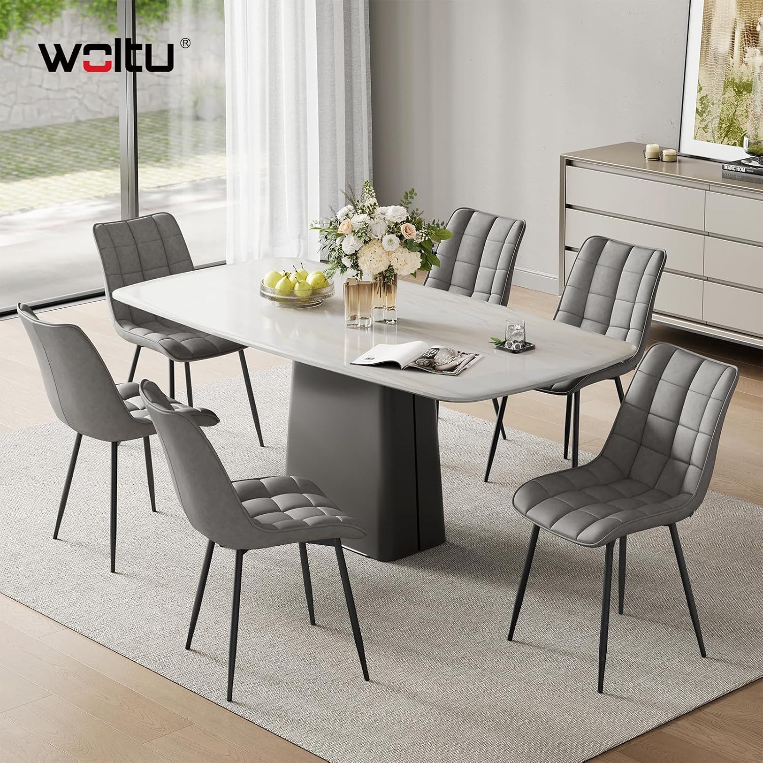 Woltu 4-Fußstuhl (6 St), Polsterstuhl mit günstig online kaufen