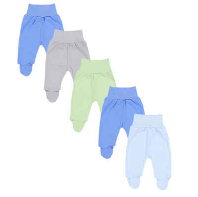 TupTam Pumphose TupTam Baby Strampelhose Jungen Mädchen Hose mit Fuß 5er Pack