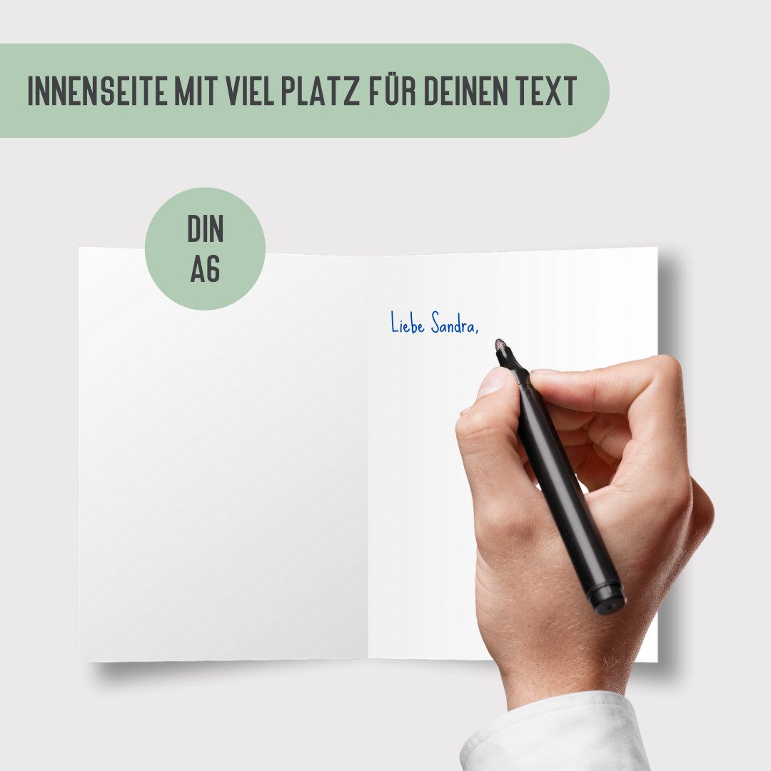 Things of Happiness Dankeskarte 15 Dankeskarten inkl. Briefumschläge, Dankeskarten Set, Dankeskarte Hochzeit Taufe Geburt